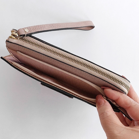 ♠️Kate Spade Anita Rose Gold Leather Zip Around Long Continental Wallet - Picture 7 of 12